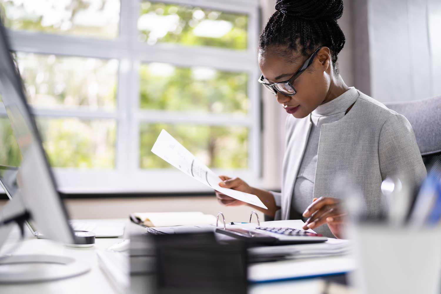 A CPA preparing taxes for a remote home care client.